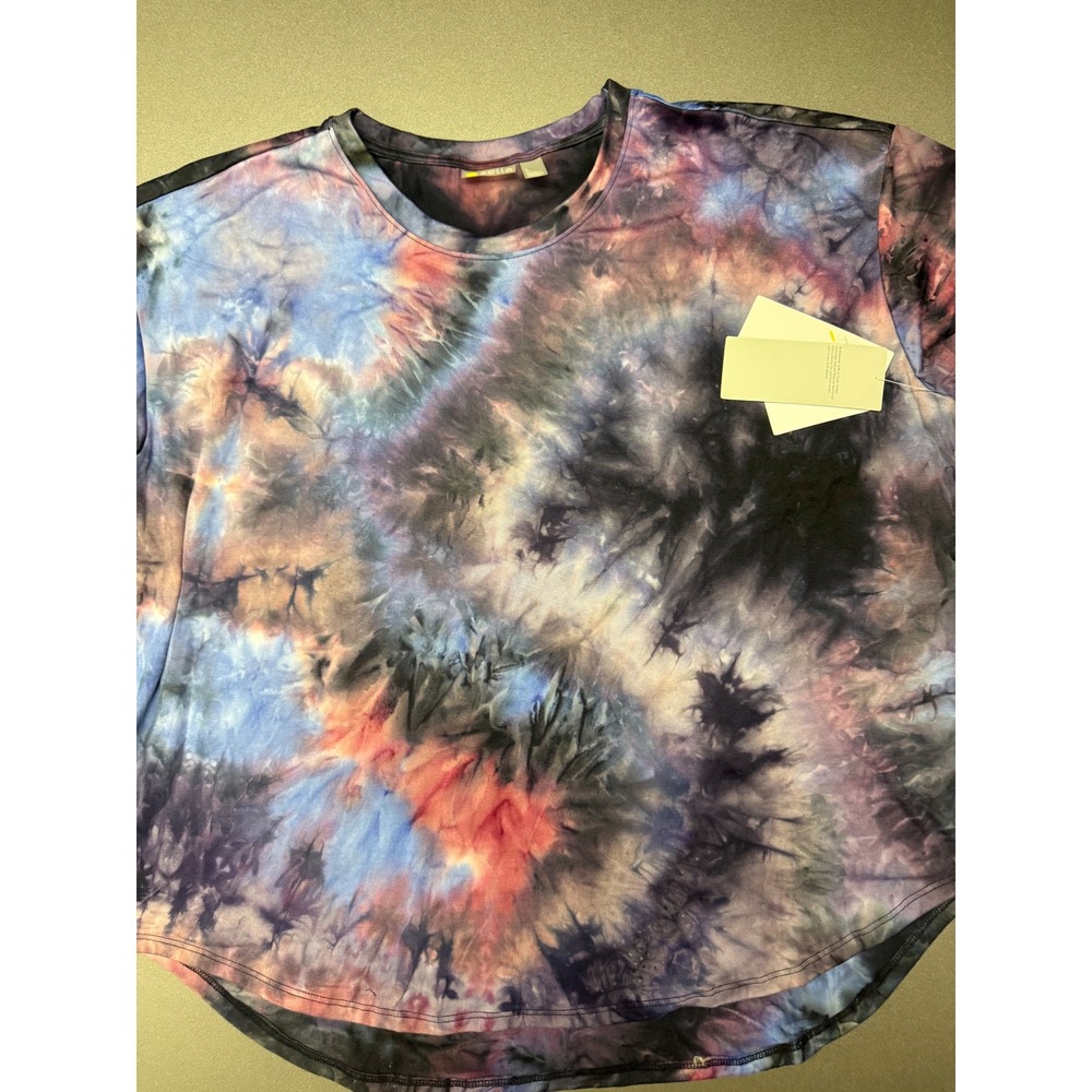 Zella Tie Dye Short Sleeve T-Shirt fun whimsical party whimsygoth size L